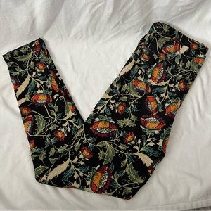 LuLaRoe Leggings, Flower and Vine Pattern